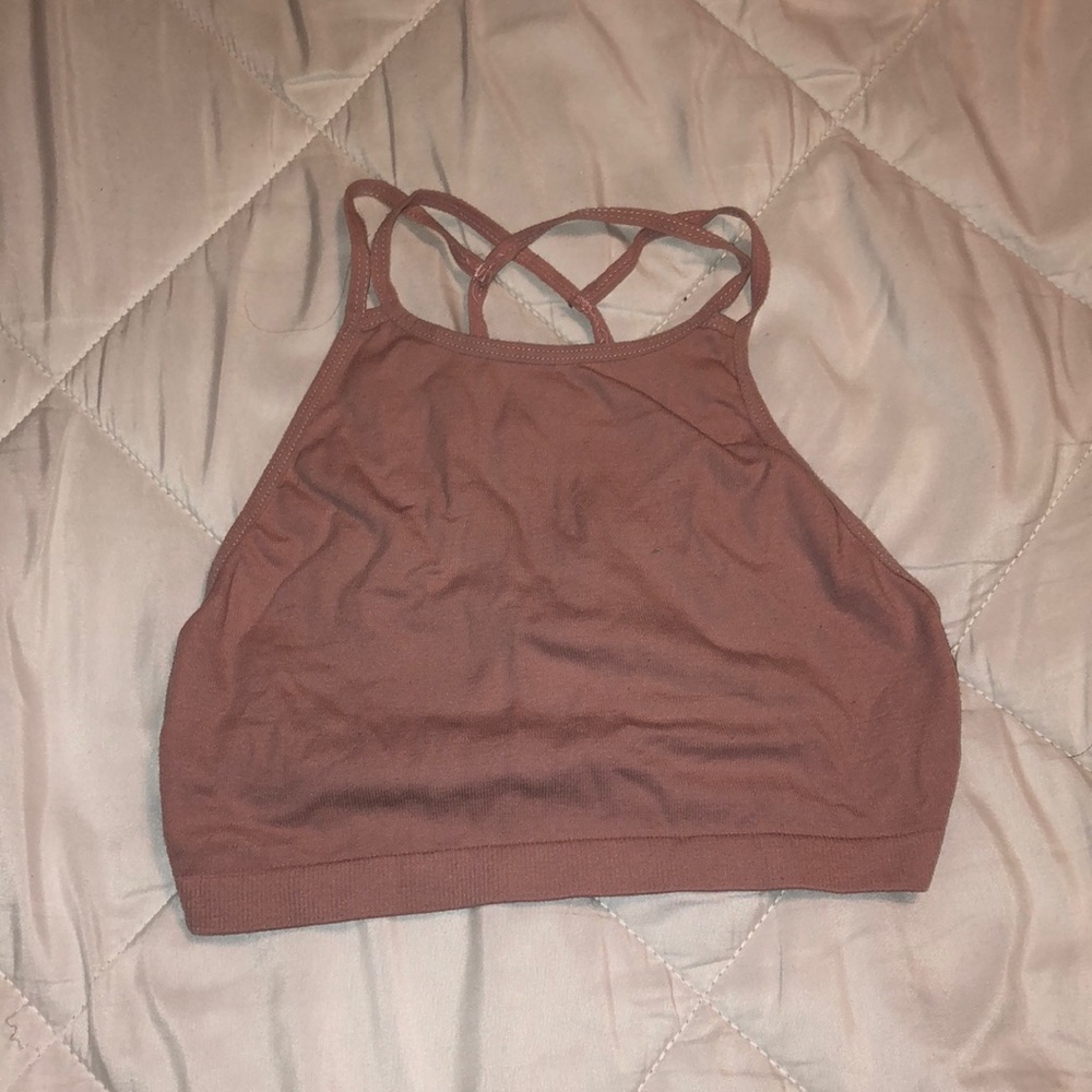 light pink crop top